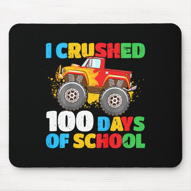 Mousepad 100º Dia De Meninos Escolares Eu Esmagei 100 Dias  (Frente)