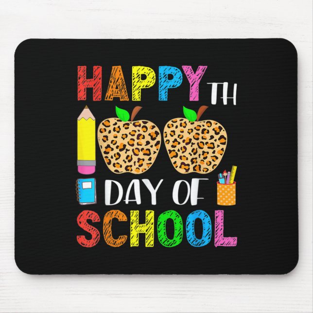 Mousepad 100º Dia De Professora Aluna Leopard 100 Da (Frente)