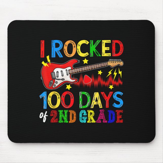 Mousepad 100º Dia de segundo Grau 100 Dias Escola B Violão  (Frente)
