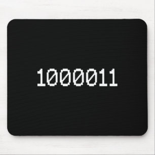 Mousepad 1000011 Código Binário 67 Meme Codificação de Comp