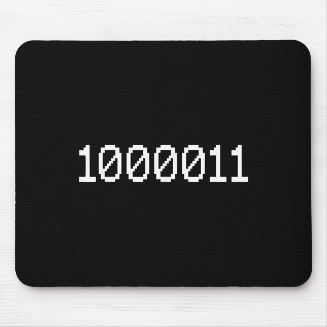 Mousepad 1000011 Código Binário 67 Meme Codificação de Comp (Frente)