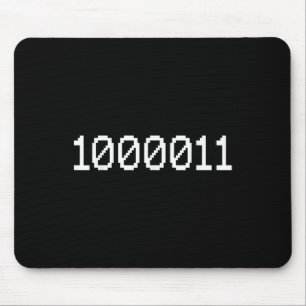 Mousepad 1000011 Código Binário Para 67 Meme Divertido de T