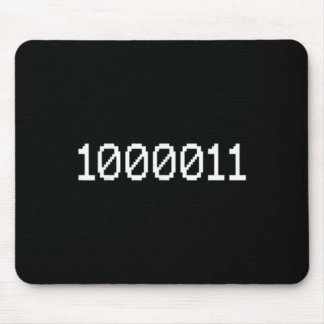 Mousepad 1000011 Código Binário Para 67 Meme Divertido de T (Frente)