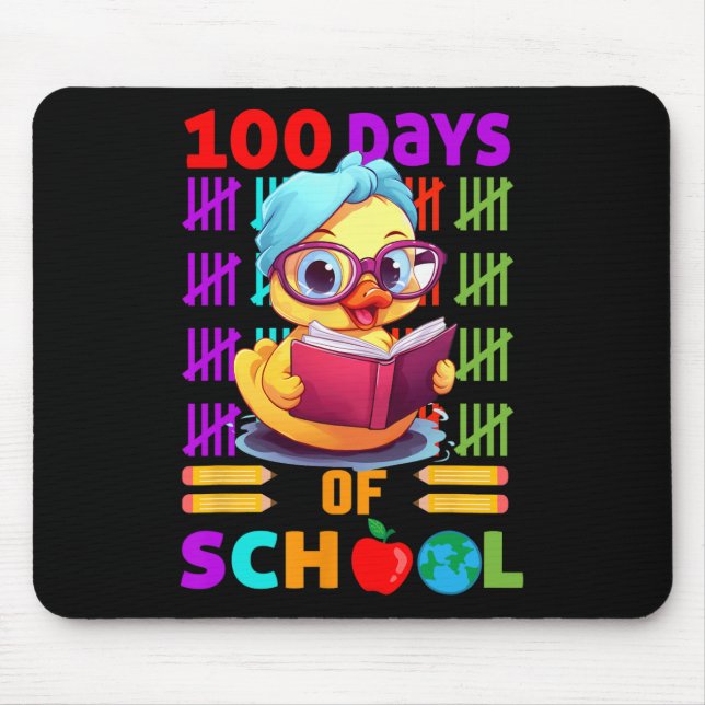 Mousepad 100.º Dia Da Escola 100 Dias De Professora Stu (Frente)