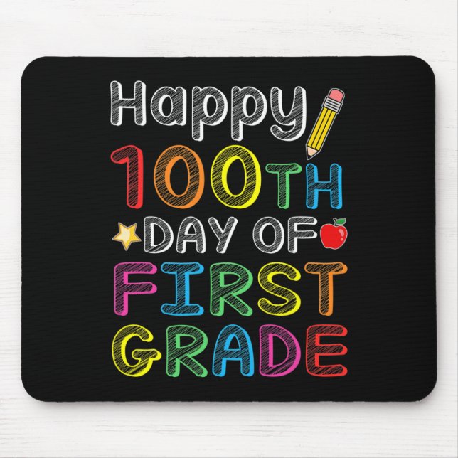Mousepad 100.º Dia do Primeiro Grau - 100 Dias De Presente  (Frente)