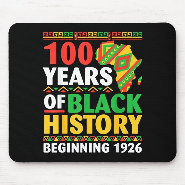 Mousepad 100 anos de história negra a partir do centenário  (Frente)
