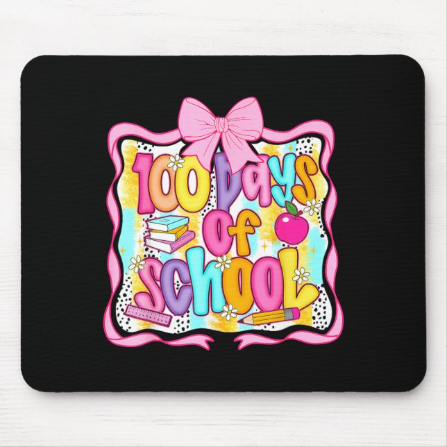 Mousepad 100 Days Of School Preppy 100th Day Of School Teac (Frente)