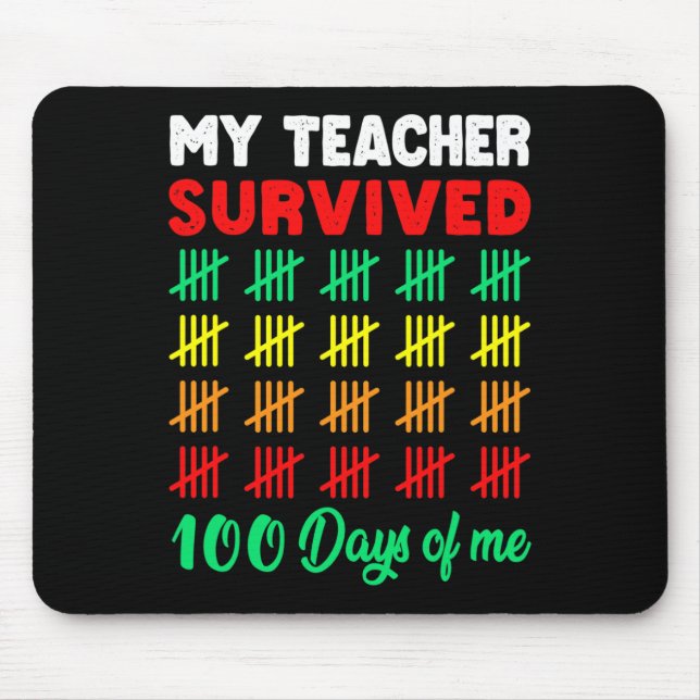 Mousepad 100 dias de adolescentes escolares 100º dia do ens (Frente)