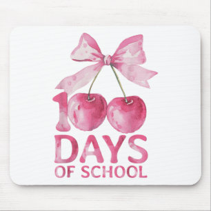 Mousepad 100 Dias De Arco De Cereja Cute Coquette Da Escola