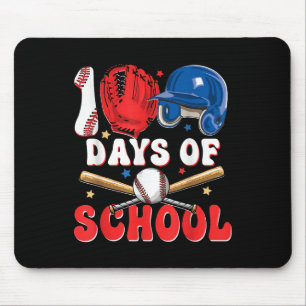 Mousepad 100 Dias De Basebol Escolar 100.º Dia Para Rapazes