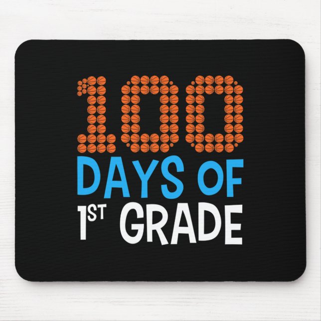 Mousepad 100 dias de basquetebol de primeira série Esporte  (Frente)