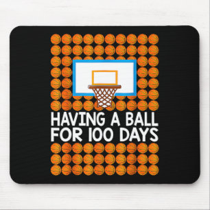 Mousepad 100 Dias De Bolas De 100 Dias De Basquete Escolar 