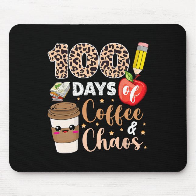 Mousepad 100 Dias De Café 100 Dia De Teac Escolar (Frente)