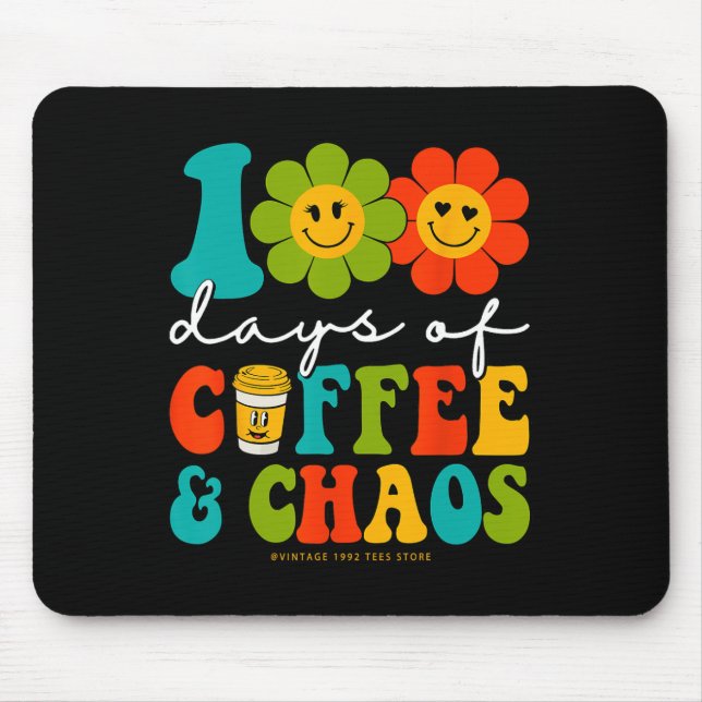 Mousepad 100 Dias De Café &amp; Professor De Caos 100 Dias  (Frente)