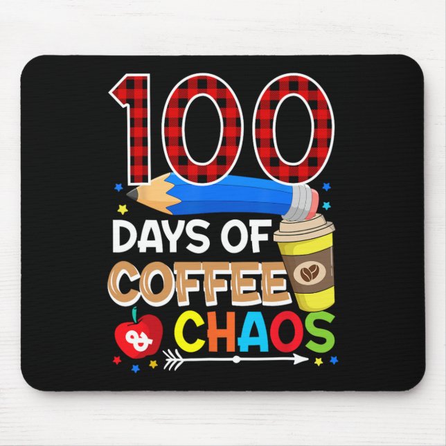 Mousepad 100 Dias De Café E Caos - 100 Dias De Escola (Frente)