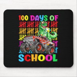 Mousepad 100 Dias De Caminhão Monstro Do Dinossauro Da Esco