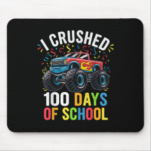 Mousepad 100 Dias De Caminhão-Monstro Escolar 100.º Dia De