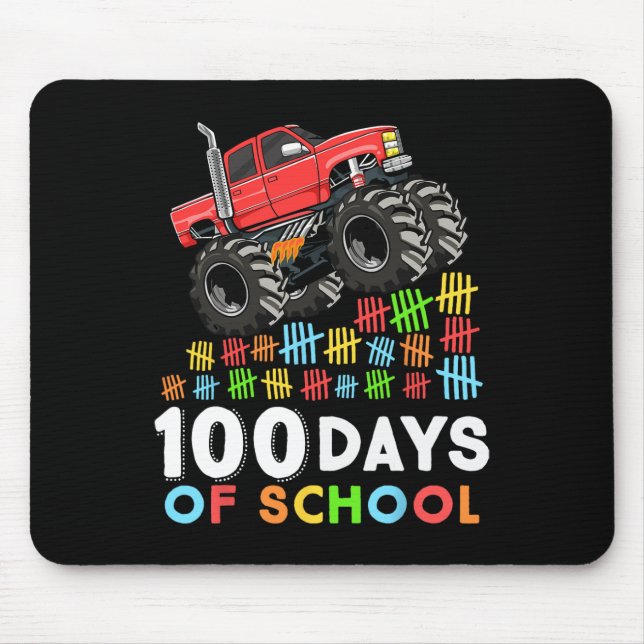 Mousepad 100 dias de caminhonete de monstro escolar 100º di (Frente)