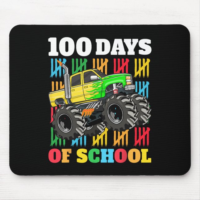 Mousepad 100 dias de caminhonete de monstro escolar 100º di (Frente)