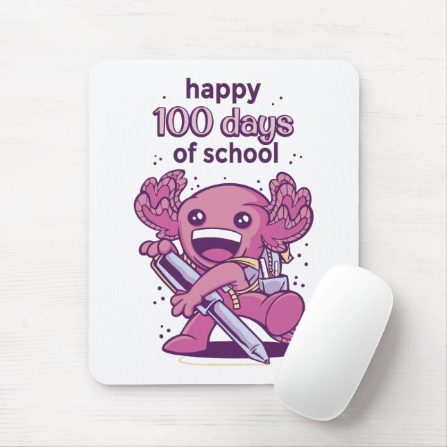 Mousepad 100 dias de convite escolar (Com mouse)