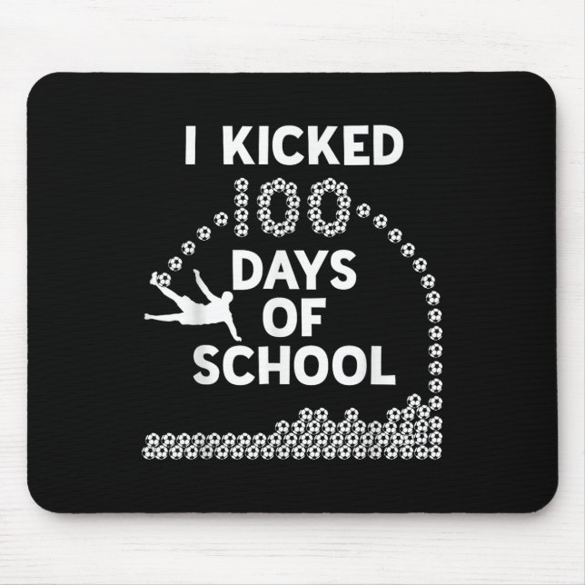Mousepad 100 Dias De Crianças De Futebol Escolar 100º Dia D (Frente)