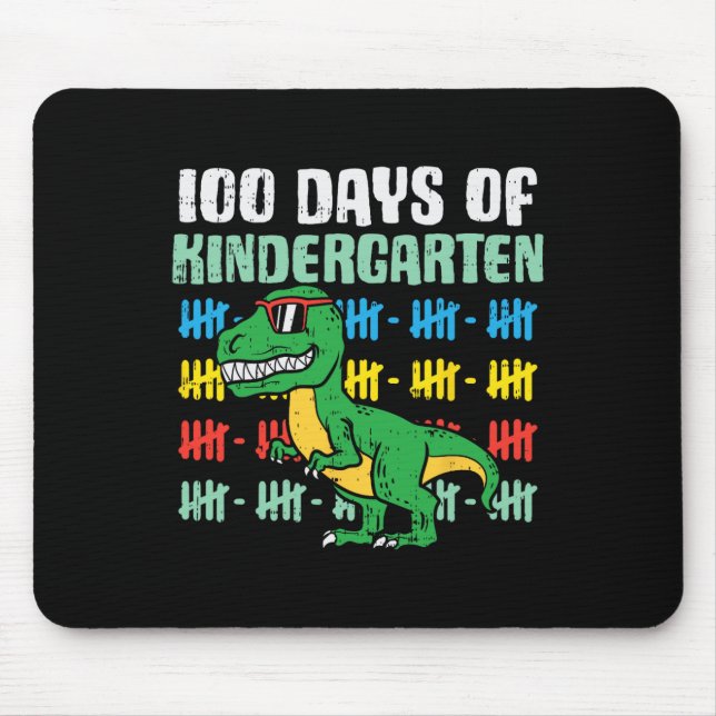 Mousepad 100 dias de dinossauro do jardim de infância trex  (Frente)