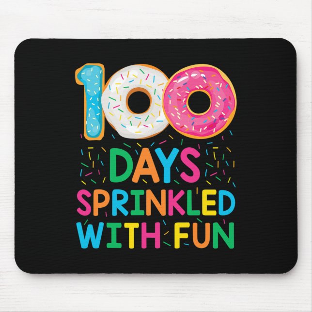 Mousepad 100 dias de diversão salpicados com o professor de (Frente)