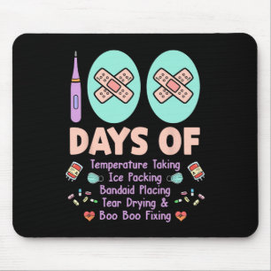 Mousepad 100 Dias De Enfermeira Escolar Embalando Carro Sau