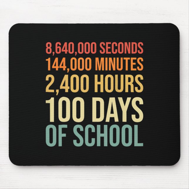 Mousepad 100 Dias De Equipamento De Professores 80 Anos Ret (Frente)