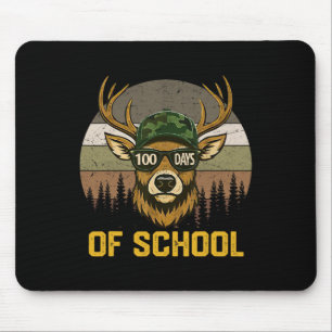 Mousepad 100 Dias De Escola Caça De Veado Camo Caçador Meni