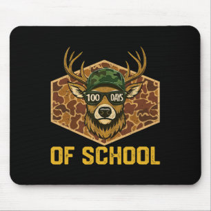 Mousepad 100 Dias De Escola Caça De Veado Camo Caçador Meni