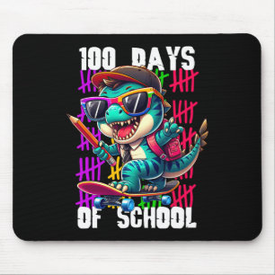 Mousepad 100 Dias De Escola Dinossauro Legal Skateboarding 