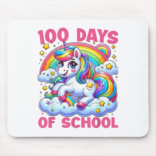 Mousepad 100 Dias De Escola Para Meninas Professora 100º (Frente)