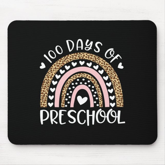 Mousepad 100 Dias De Escola Para O Professor De Pré-Escolas (Frente)