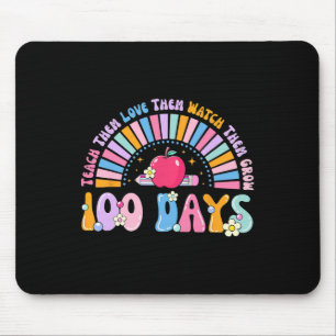 Mousepad 100 Dias De Escola Retro Arco-Íris 100º Dia De Esq