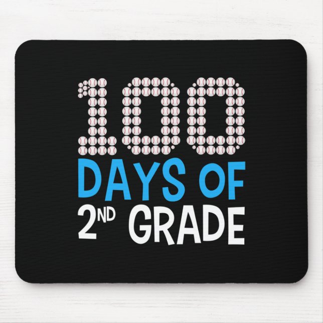 Mousepad 100 Dias De Esporte Com Basebol Da Classe segundo  (Frente)