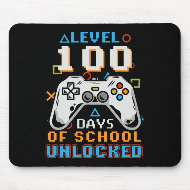 Mousepad 100 Dias De Estudante De Jogo De Vídeo Desbloquead (Frente)
