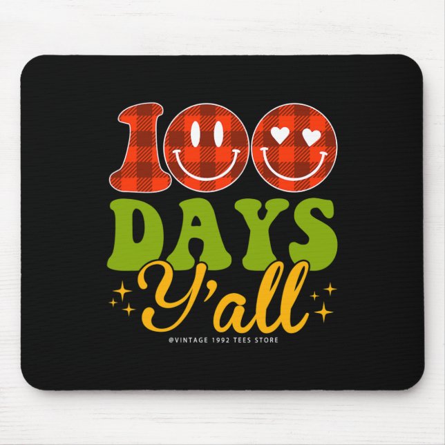 Mousepad 100 Dias De Estudantes Escolares Professores 100 D (Frente)