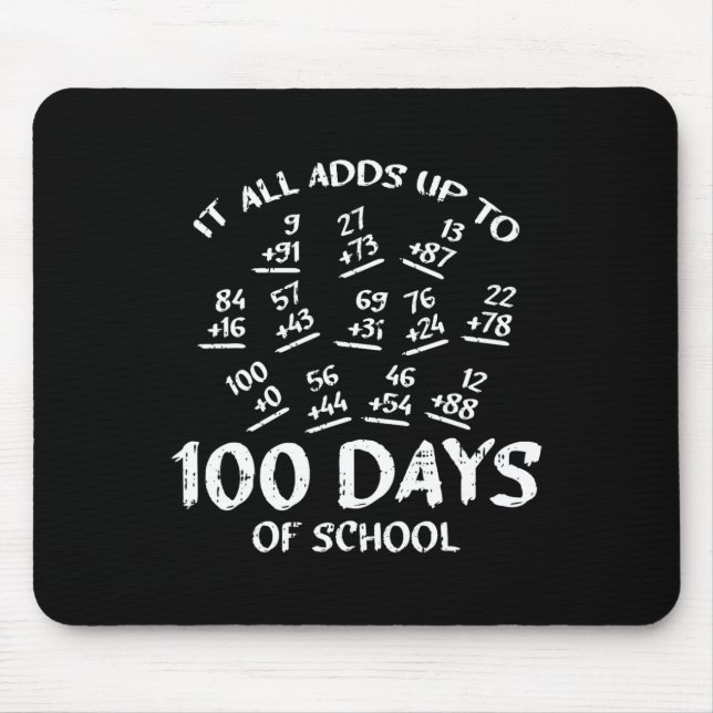 Mousepad 100 Dias De Estudo De Professores Legal Com Adição (Frente)