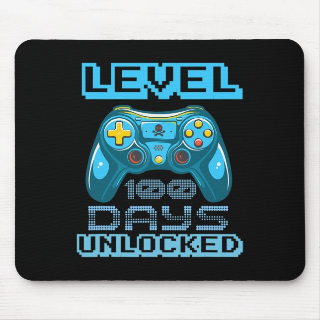 Mousepad 100 Dias De Jogo De Vídeo Desbloqueado Da Escola (Frente)