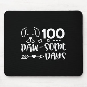 Mousepad 100 Dias De Pawsomness Cachorro Cute Feliz 100 D