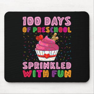 Mousepad 100 Dias De Pré-Escolas Empurradas Com Cupcake Div