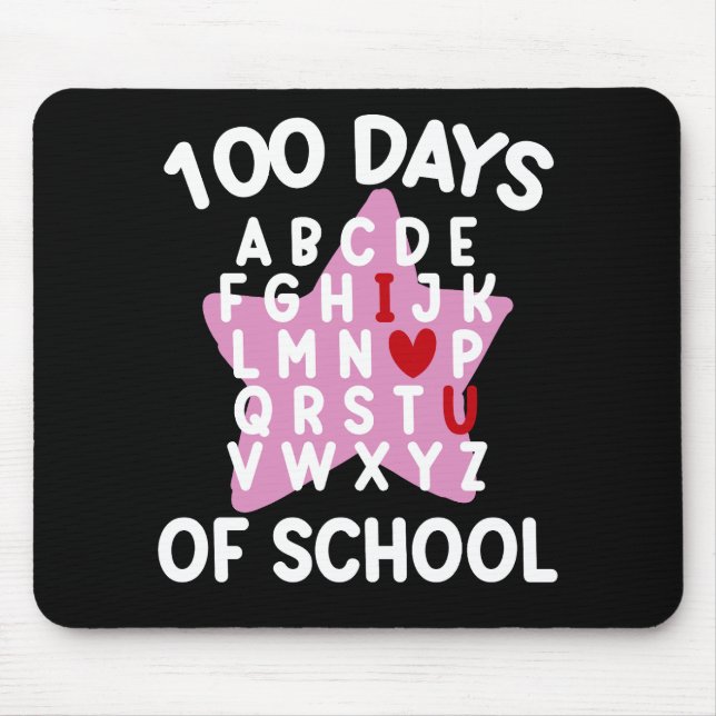 Mousepad 100 Dias De Professora De Alfabeto Escolar 100 Dia (Frente)