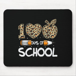 Mousepad 100 Dias De Professores De Leopardo Escolares 100