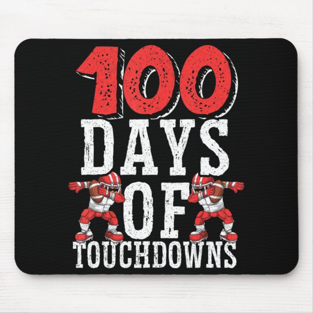 Mousepad 100 Dias De Touchdowns Futebol 100 Dias De Escola (Frente)