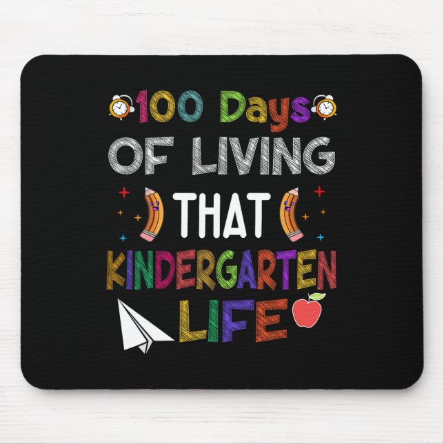 Mousepad 100 Dias De Vida Naquele Jardim De Infância. (Frente)