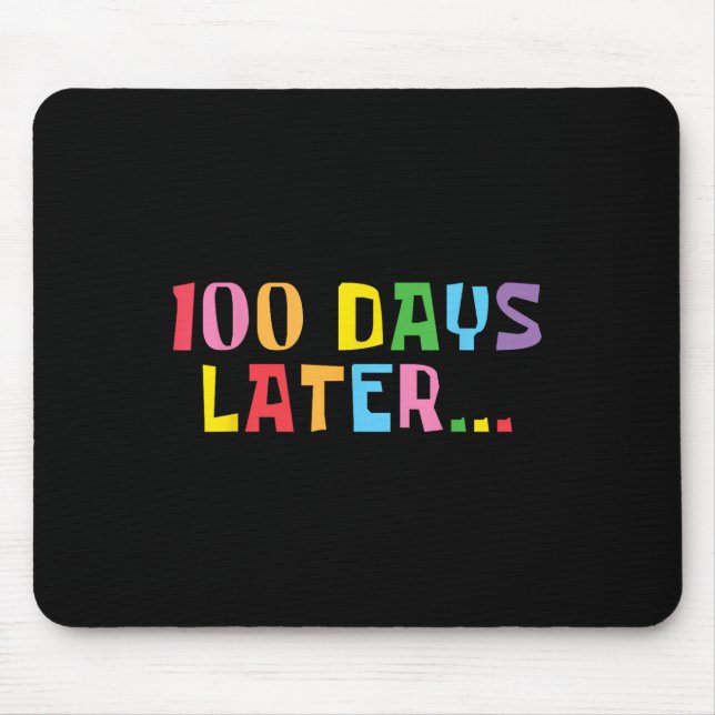 Mousepad 100 Dias Depois 100. º Dia De Professores Crianças (Frente)