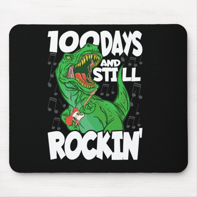 Mousepad 100 Dias E Ainda Rochando - 100 Dias De Din Escola (Frente)