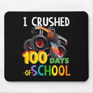 Mousepad 100 Dias Esmagados De Caminhão De Monstro Escolar