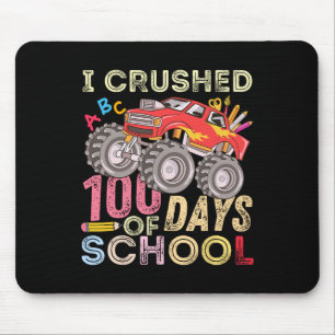 Mousepad 100 Dias Esmagados De Caminhão-Monstro Escolar 100